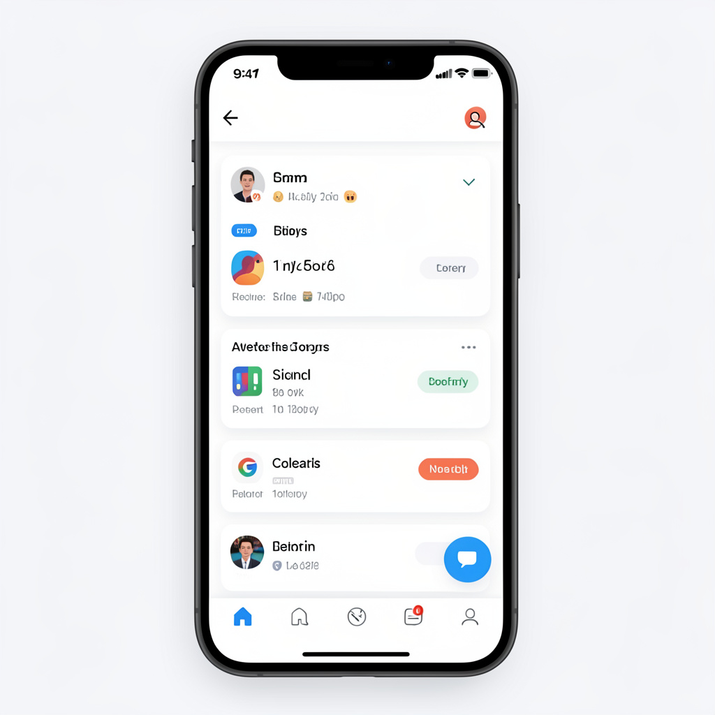 Ghiphareglix mobile application dashboard interface